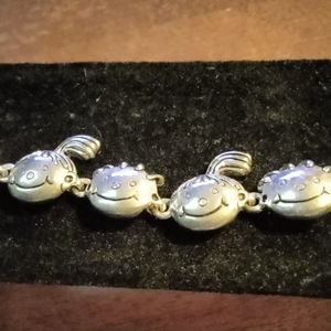 Silver Boys and Girls Face Bracelet